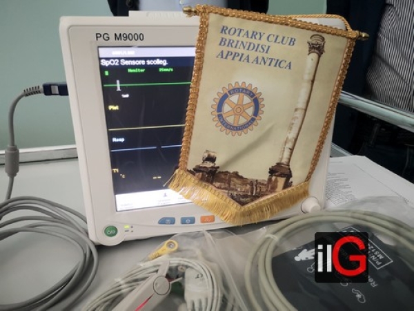 Ospedale Perrino: il Rotary Club Brindisi Appia Antica dona monitor al reparto di Geriatria