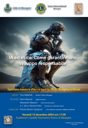 I Lions di Mesagne organizzano un convegno sull&#039;intelligenza artificiale