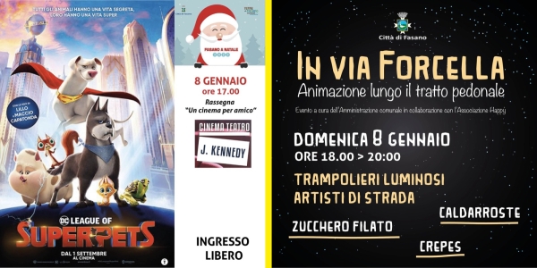 Con due eventi, l’8 gennaio si chiude il Natale dei bambini