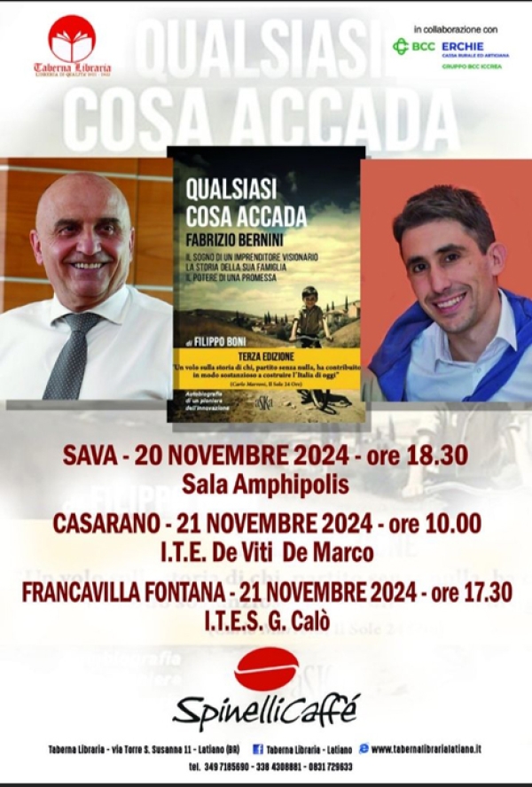 Taberna Libraria di Latiano, a novembre l&#039;evento &quot;Il cielo bruciava di stelle&quot;