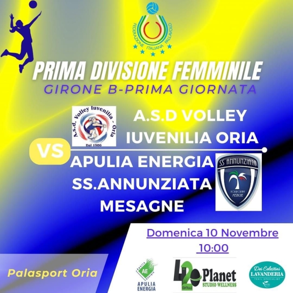 Mesagne. Esordio stagionale delle ragazze di Prima divisione volley