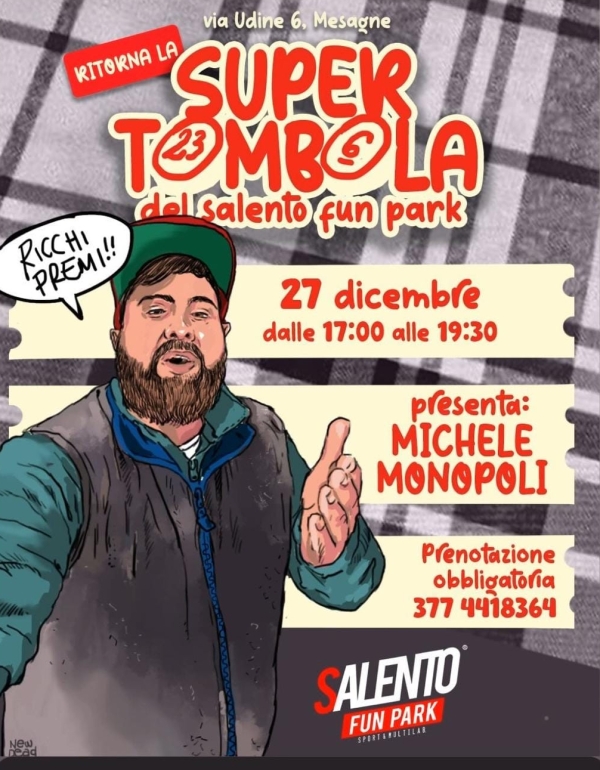 Tombola del Salento Fun Park di Mesagne: Un evento esplosivo con Michele Monopoli al timone