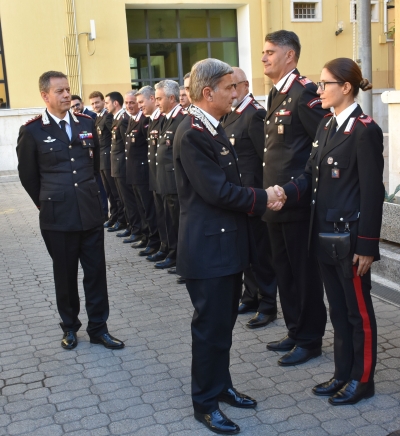 Visita del Comandante del Comando Legione Carabinieri “Puglia”, Generale di Brigata Ubaldo DEL MONACO