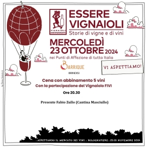 Domani anche a Brindisi l&#039;evento nazionale FIVI &quot;Essere Vignaioli, storie di vigne e di vini”