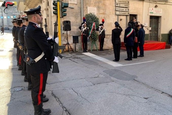 Cerimonia di commemorazione del Carabiniere Ausiliario M.O.V.M. Angelo PETRACCA.