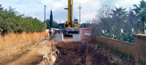 I lavori di scavo che si stanno svolgendo in via Vecchia Francavilla