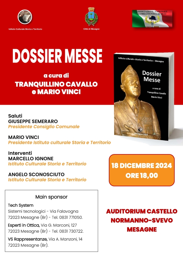 18 dicembre. Presentazione dell&#039;antologia &quot;Dossier Messe&quot;