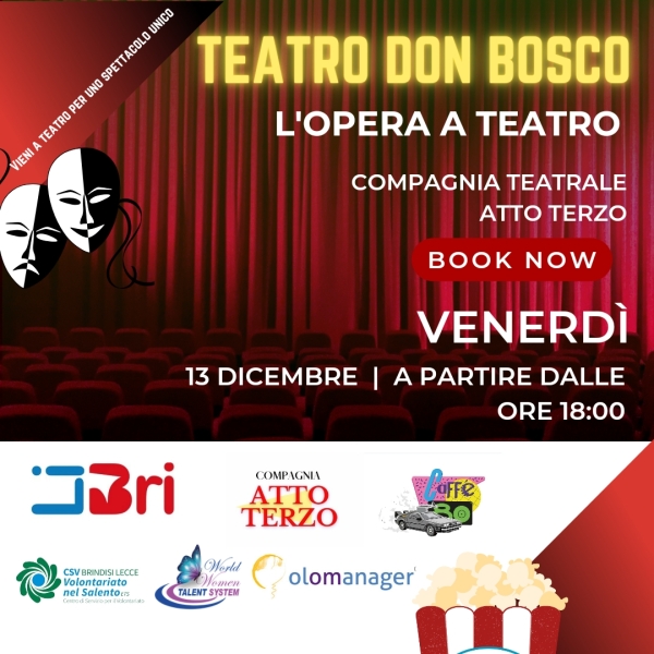 “L’OPERA A TEATRO” 13 DICEMBRE AL TEATRO DON BOSCO- BRINDISI