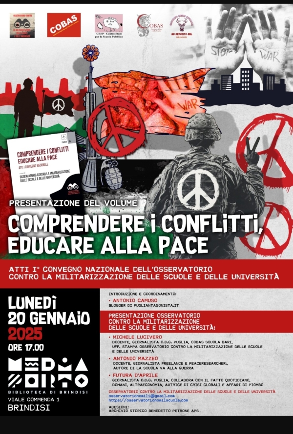 Presentazione del volume COMPRENDERE I CONFLITTI, EDUCARE ALLA PACE