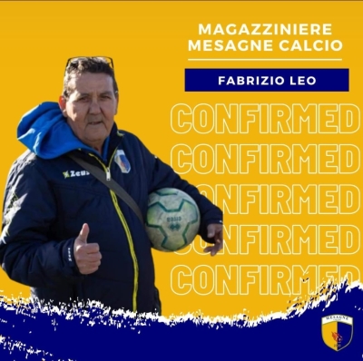 Fabrizio Leo, riconfermato Magazziniere del Mesagne Calcio