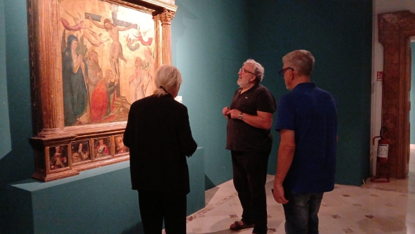 Il Presidente della Regione, Michele Emiliano in visita alla grande mostra «Sette secoli di arte italiana»