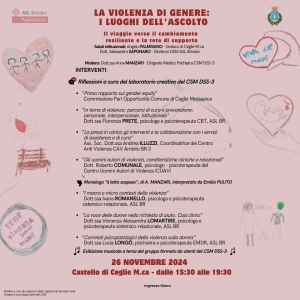 “La violenza di genere: i luoghi dell’ascolto”, un evento a Ceglie Messapica