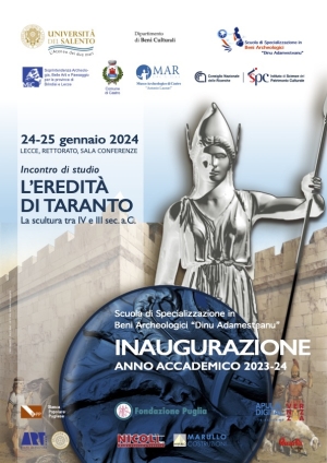 BENI ARCHEOLOGICI: IL 24 E 25 GENNAIO 2024 A UNISALENTO GIORNATE INAUGURALI DEL 45ESIMO ANNO ACCADEMICO