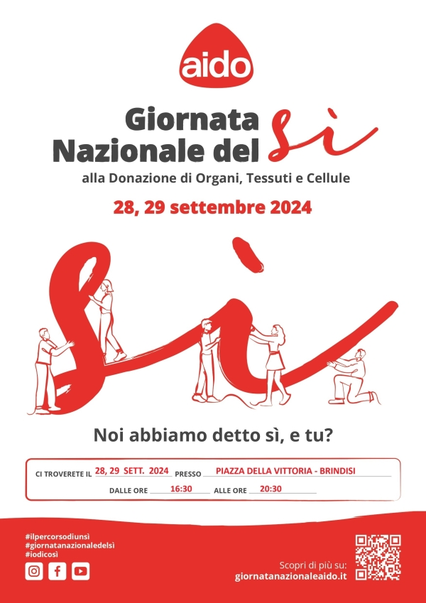 La Giornata Nazionale AIDO quest’anno si svolgerà nei giorni 28 e 29 settembre