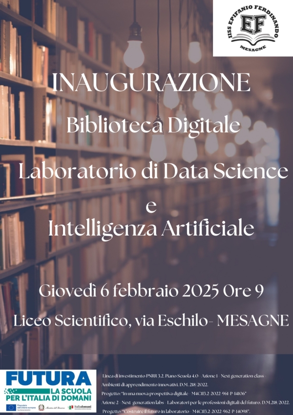 Inaugurazione di nuovi ambienti di apprendimento al Liceo Scientifico Epifanio Ferdinando di Mesagne