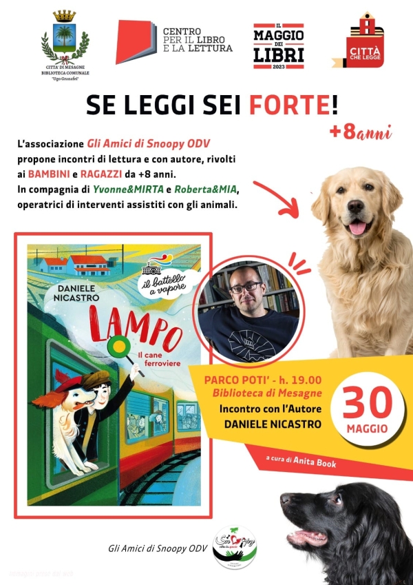 Mesagne. Incontro con l’autore al Parco “Potì”, Daniele Nicastro presenta “Lampo, il cane ferroviere”