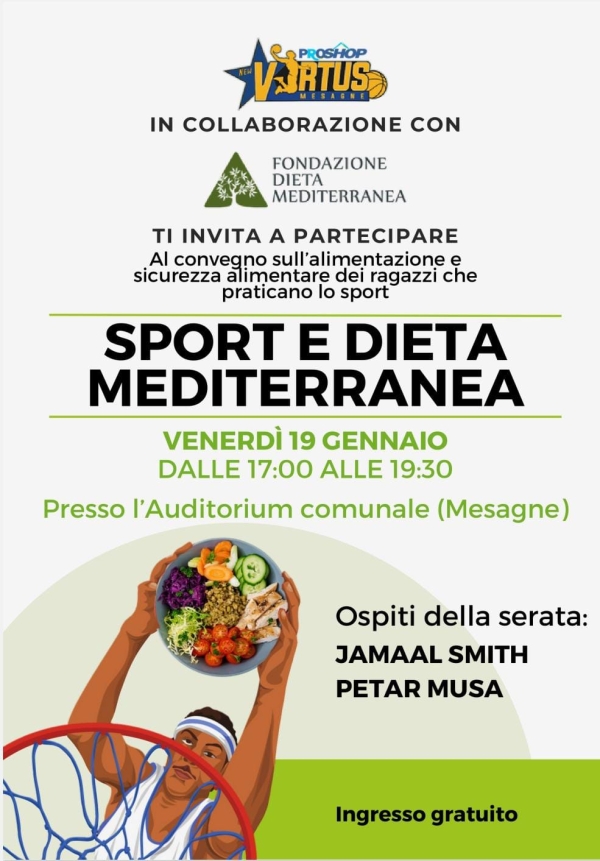 Convegno &quot;Sport e Dieta Mediterranea&quot; a Mesagne