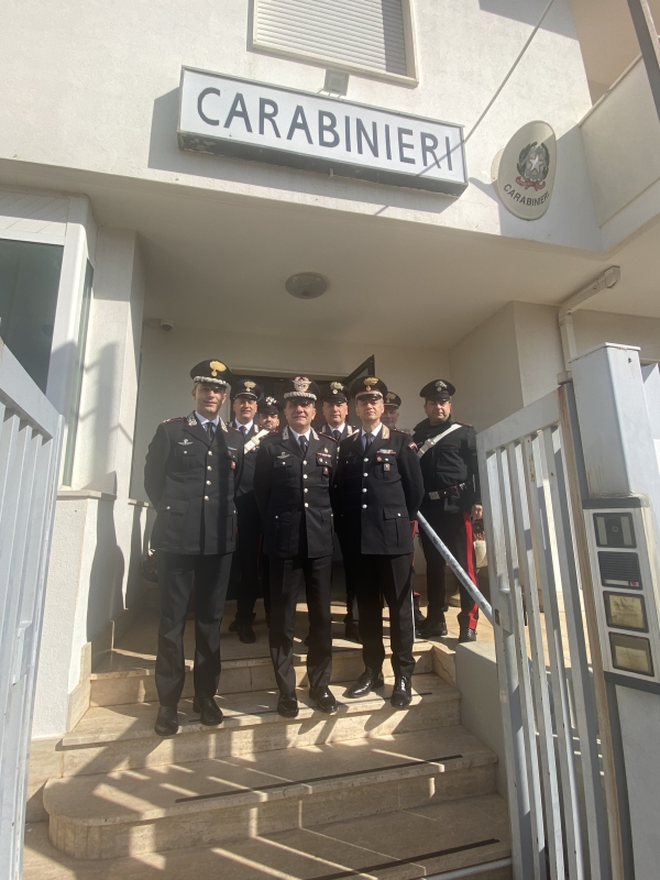 Visita del Generale di Brigata Ubaldo Del Monaco, Comandante della Legione Carabinieri “Puglia&quot;