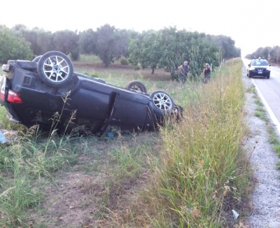 Mesagne. Si ribalta con l&#039;auto, ferito il conducente