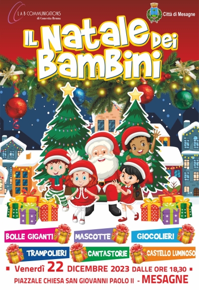 Natale dei bambini, oggi a Mesagne tanto divertimento: sul piazzale della Chiesa San Giovanni Paolo II