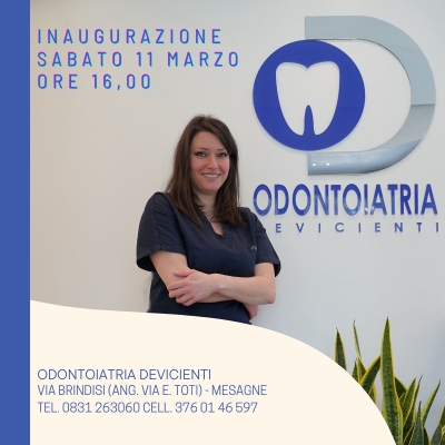 Mesagne. Odontoiatria Devincienti, sabato l&#039;inaugurazione