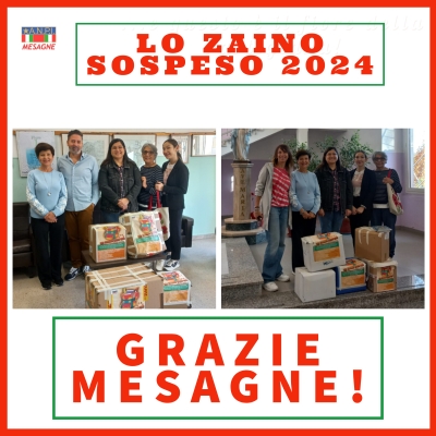 LO ZAINO SOSPESO 2024 - GRAZIE MESAGNE!