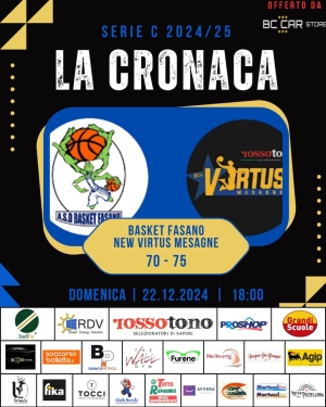 BASKET FASANO-ROSSOTONO MESAGNE 70-75