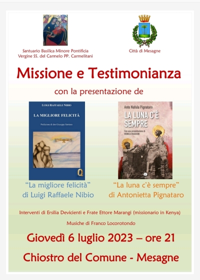 Giovedì 6 luglio, alle ore 21, presso il chiostro del Comune di Mesagne