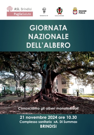 Giornata nazionale dell’albero, iniziativa a Brindisi nel Complesso sanitario in Piazza Di Summa