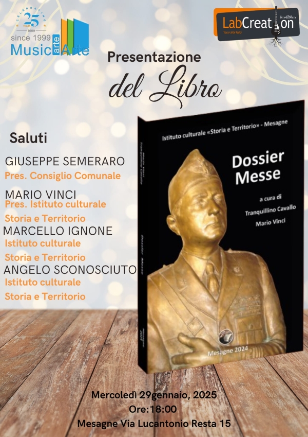 &quot;Dossier Messe&quot;, mercoledì a Mesagne la presentazione del volume