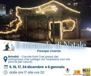 “IL MIRACOLO DI NATALE”, LA MAGIA DELLA NATIVITÀ RIVIVE A BRINDISI