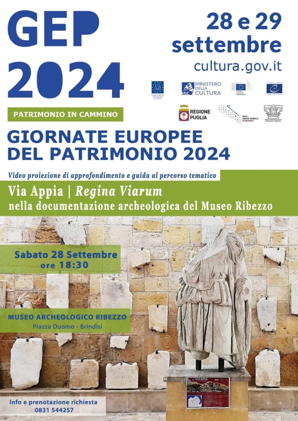 Giornate Europee del Patrimonio. Iniziativa culturale “Via Appia | Regina Viarum”