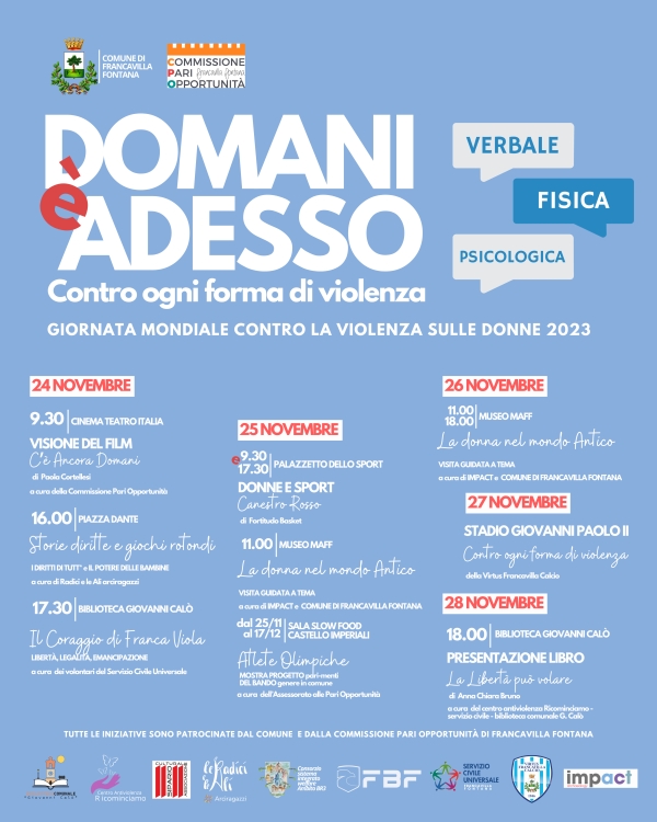 “Domani è adesso” contro ogni forma di violenza