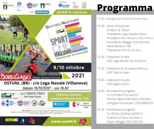 Il Villaggio SOS di Ostuni accanto a USAcli Brindisi per la Giornata Nazionale “Lo sport che vogliamo”