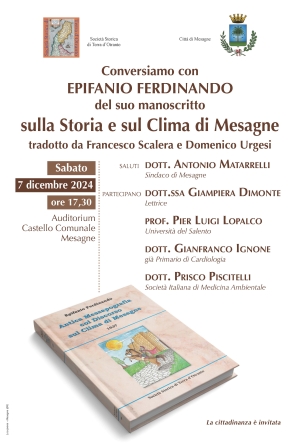 Il Clima di Mesagne nel 1637: «La terra l’acqua e l’aria vannu a palmi», dall&#039;Antica Messapografia