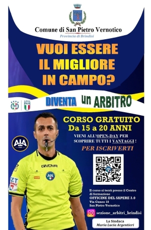 Corso gratuito per diventare arbitro di calcio