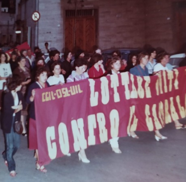 Manifestazione dei lavoratori Cgil-Cisl-Uil