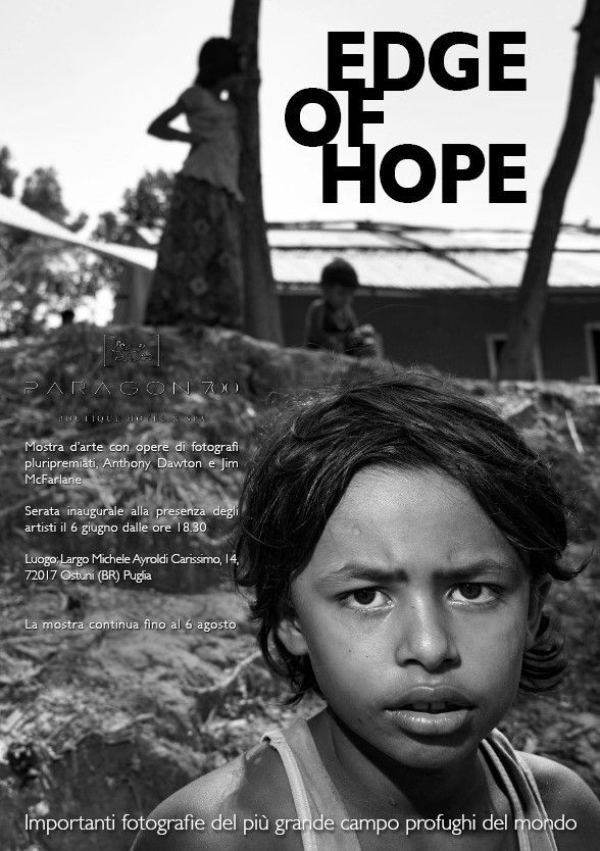 Ad Ostuni, il 6 giugno 2024, alle ore 18:30, presso l&#039;Hotel Paragon 700, sarà inaugurata la mostra d’arte “Edge of Hope”