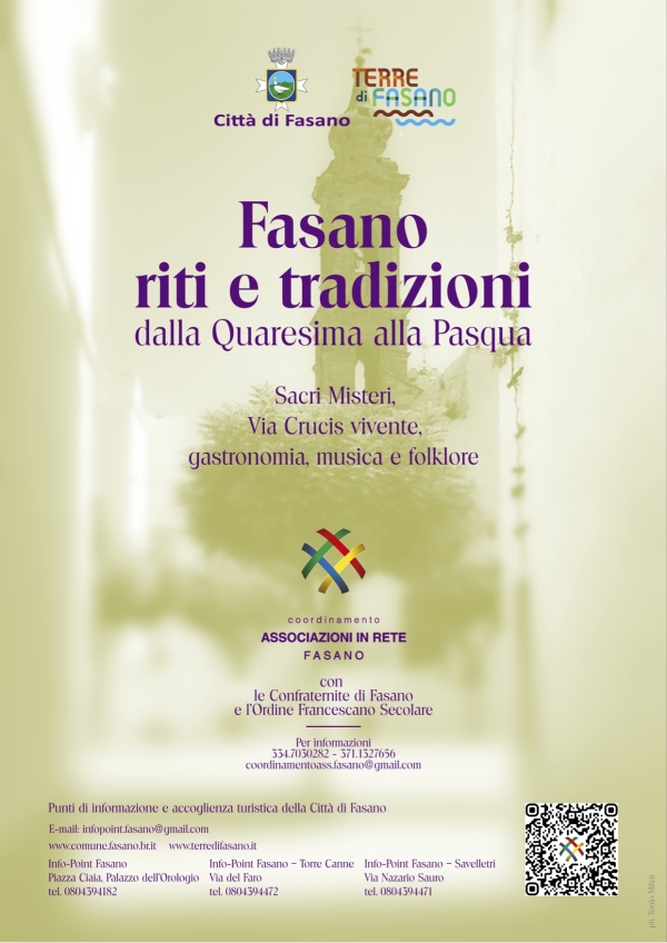 «Fasano riti e tradizioni» dalla Quaresima alla Pasqua