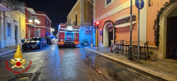 Un bar è andato a fuoco questa notte