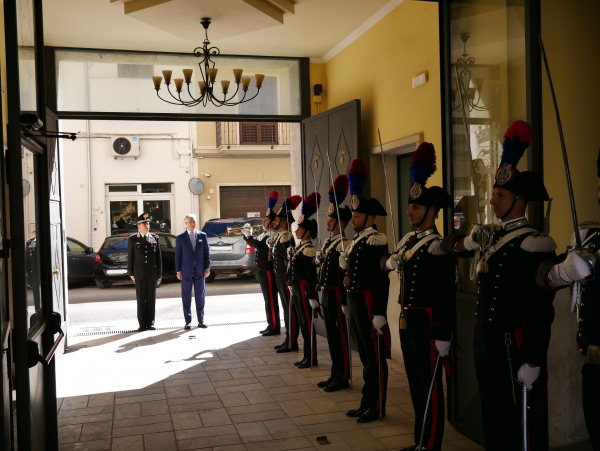 Visita del Prefetto di Brindisi, Carnevale, al Comando Provinciale Carabinieri di Brindisi