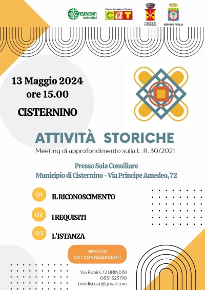 Continua la campagna di promozione del marchio Attività Storiche