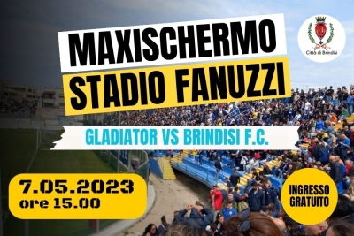 Maxischermo allo stadio Fanuzzi per il prossimo match del Brindisi Football Club