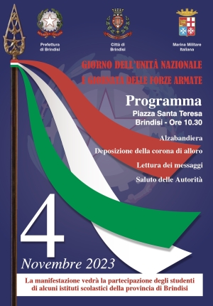 4 NOVEMBRE 2023 GIORNO DELL’UNITA’ NAZIONALE E GIORNATA DELLE FORZE ARMATE