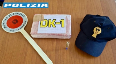 Oltre 1 kg di cocaina sequestrata dalla Polizia di Stato: un uomo arrestato