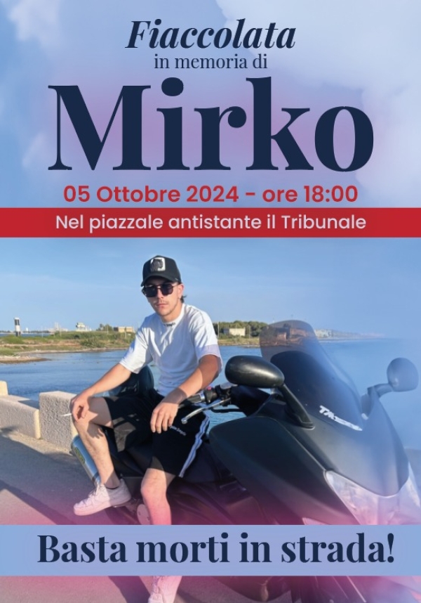 “Una fiaccolata per Mirko”