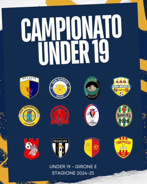 PARTE LA STAGIONE SPORTIVA PER L’UNDER 19 DEL MESAGNE CALCIO