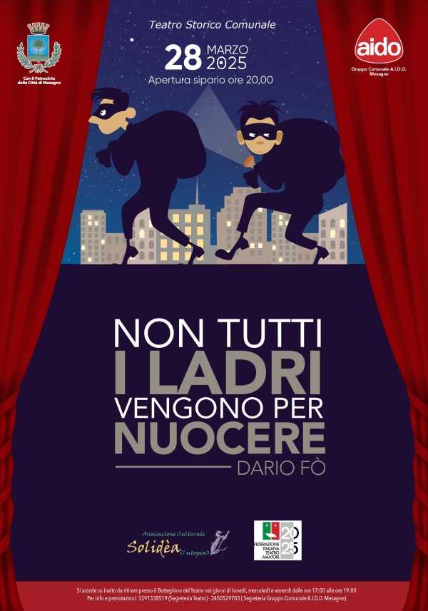 &quot;Non tutti i ladri vengono per nuocere&quot;: un classico di Dario Fo rivive a Mesagne