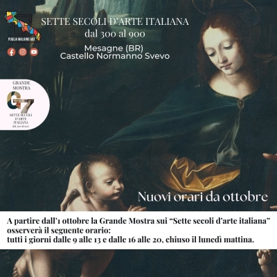 Mesagne. Cambio orario di ingresso alla mostra &quot;Sette secoli d&#039;arte italiana&quot;