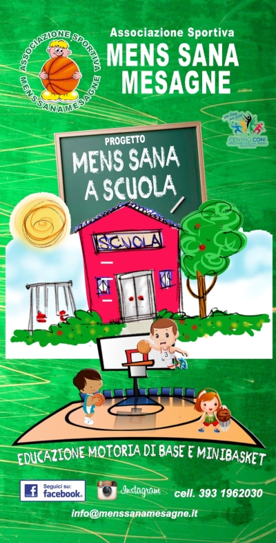 Termina oggi il progetto di educazione motoria e minibasket“Mens Sana a Scuola”